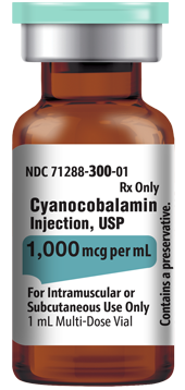 Cyanocobalamin Injection, USP 1,000 mcg per 1 mL